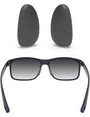 Gray Replacement Nose Pads for Maui Jim Red Sands MJ432 59mm Sunglasses