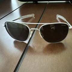 Randolph Engineering Aviator – Matte Chrome & American Gray Polarized Glass Lens