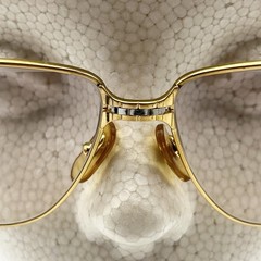 Vintage 1988s Cartier 56-14-135 Maillon Panthere eyeglasses gold Flame japan
