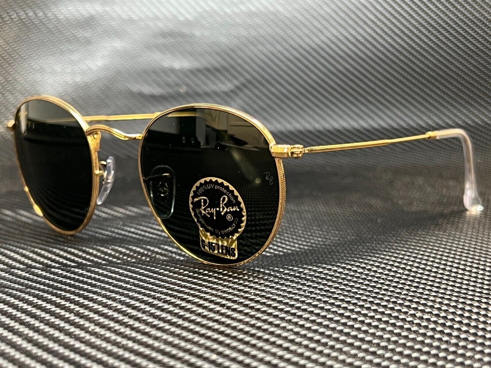 RAY BAN RB3447 919631 Gold Round 50 mm Men’s Sunglasses