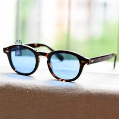 Johnny Depp blue polarized sunglasses men women tortoise glasses blue sunglasses