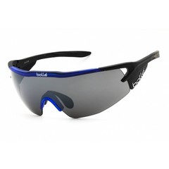 Bolle Unisex Sunglasses Black Matte/Translucid Blue Half Rim Frame AEROMAX 12269
