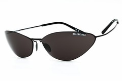 BALENCIAGA BB0350S 001 Sunglasses Black Frame Grey Lenses 68mm