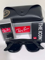 Ray-Ban RB2140 Wayfarer Sunglasses Black Frame & Black Lens UV Protection