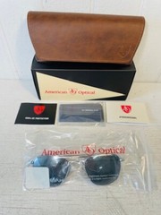 AO AMERICAN OPTICAL Original Pilot Silver Frame w52mm Silver Nylon Suns $260
