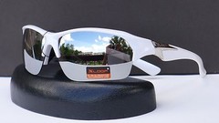 X-Loop Mens Sport Wrap Mirror Lens Sunglasses Outdoor Designer Shades + Soft Bag