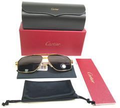 Cartier Sunglasses CT0207S 001 Shiny Polished Gold Premiere Aviators 61-12-145