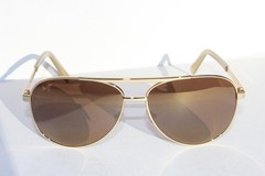 MAUI JIM Seacliff POLARIZED Sunglasses H831-16 Gold/Bronze HCL Aviator NEW