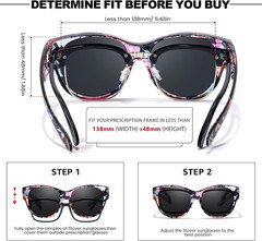 Fit Over Sunglasses for Women Polarized UV400 Oversized Shades CTS5779-2M