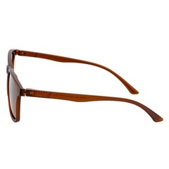 COMMUTER – Polarized Horn Rimmed Matte Brown Sunglasses Amber Lens
