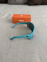 SPY MONOLITH Matte teal HAPPY GREY/GREEN DARK BLUE SPECTRA MIRRORED SUNGLASSES