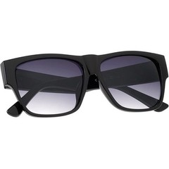Flat Top Sunglasses Black Lens Street Wear Trendy Shades Hip Hop Outdoor Lentes