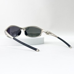 Oakley Hatchet X-Metal Polarized Sunglasses Silver Frame Purple Iridium Lens