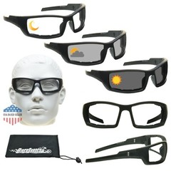 Transitional Motorcycle Sunglasses Photochromic Day Night Wind Resistant Glasses