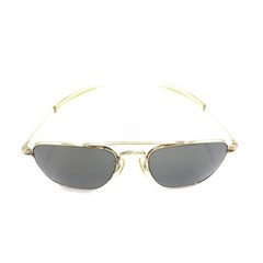 General Optical Vintage Gold Aviator Sunglasses Gray Lens 140 USA Men Women