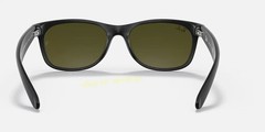Ray-Ban RB2132 New Wayfarer Sunglasses Blue Flash Mirror Matte Black 55mm UV400
