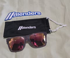 New Blenders Men’s Sunglasses Mirrored Pretty Gangsta Lenses Clear Plastic Frame