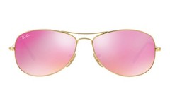 Ray-Ban RB3362 112/4T Matte Gold Cockpit Aviator Cyclamen Flash 56-14