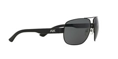 A|X Armani Exchange Men’s AX2012S Rectangular Metal Sunglasses, Satin Black