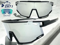 WHOLESALE LOT Sporty Wrap Around ANSI Z87.1 Safety Shield SUN GLASSES 12 Pairs