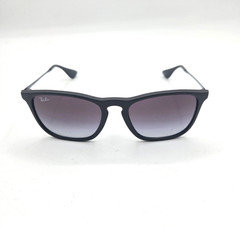 Ray-Ban RB4187 CHRIS Sunglasses In Rubber Black And Light Gray
