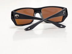 Costa Tailfin Sunglasses Medium Matte Black Green Mirror 580 glass lens