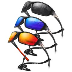 3 Pack Polarized Sports Sunglasses for Men – UV Protection Wrap Around for Cycli