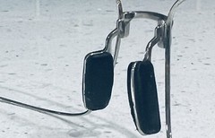 Maui Jim “BLACK ROCK” 218-17 Gloss Silver WRAP STAINLESS STEEL Sunglass Frames