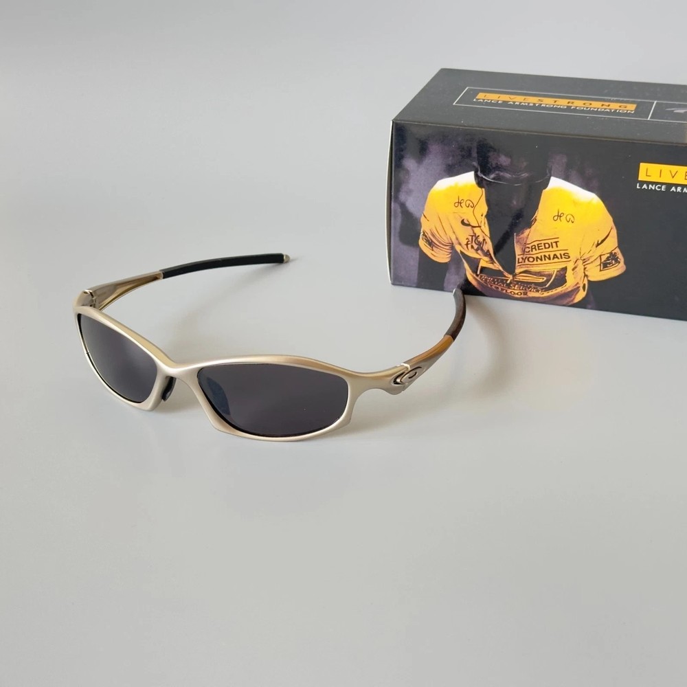 Oakley Hatchet X-metal Polarized Sunglasses Silver frames with black lenses