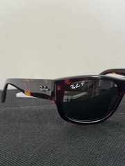 Ray-Ban RB8227 Men’s Rectangle Polarized Sunglasses Tortoise Brown Green