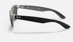 Ray-Ban New Wayfarer Color Mix Matte Black Transparent/Green 58 mm Sunglasses