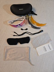 torege sport glasses with 3 lens glasses with case