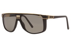 Cazal Legends 673 001 Sunglasses Men’s Black-Gold/Green Solid Lenses Pilot 61mm