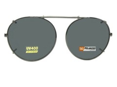 Semi Round Polarized Clip-on Sunglasses