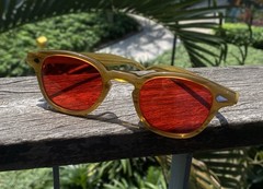 Vintage Men Red sunglasses Retro Women blonde glasses Johnny Depp Red sunglasses