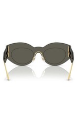 New Versace Men 44mm Irregular Sunglasses Authentic Gold Mirror