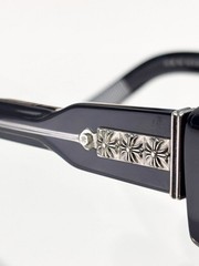 Chrome Hearts ZELDA Sunglasses Black Silver Cross Luxury Eyewear 53-21-143