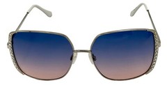 Guess Sunglass Womens Nickeltin Oversized Square Smoke Gradient Lens GF0409. 11W
