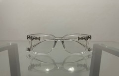Clear Chrome Heart Style Glasses