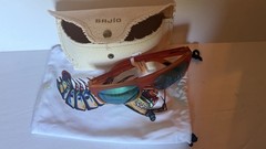 New $219 Bajio Chalem Sunglasses Polarized Poly Nylon Frame Shades Orange Green