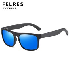 Men Wood Polarized Square Black Frame Sunglasses Wooden Temple Fashion Glasses