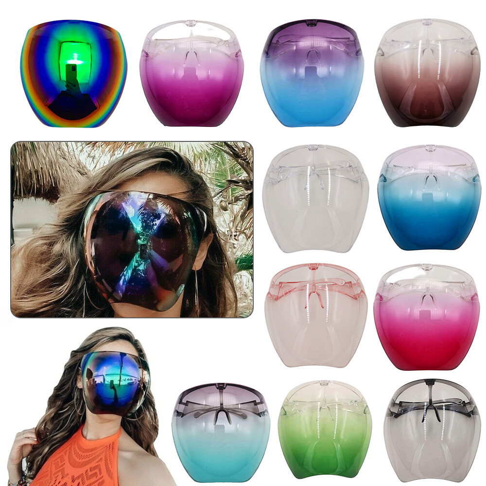 Sunglasses Full Face Cover Mask Polarized Large Mirror Durable Oversized