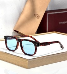 JACQUES MARIE MAGE Dewitt 10mm Acetate Sunglasses Burgundy Tortoise Blue Lens 58