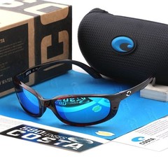New in box Costa Brine Tortoise Shell/Drak Blue Mirror 580p Polarized Sunglasses