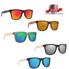 Bamboo Sunglasses Wooden Retro Vintage Mirror Fishing Polarized Glasses New USA