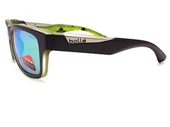 Bolle Jude Sunglasses Matte Black over Argyle Green/ Emerald Mirror Lenses 11990