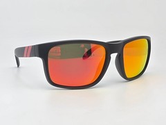 Blenders Canyon Red Strike Matte Black Frame Polarized Red Mirror Sunglasses