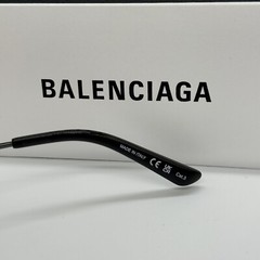 NEW BB0245S 001 BALENCIAGA BLACK METAL OVAL UNISEX BALENCIAGA SUNGLASSES