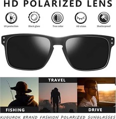 Polarized Sunglasses for Men Women Driving Sports Retro Square UV400 Sun Glasses