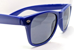Retro Style Blue Designer Sunglasses with Black Lenses Unisex Adults